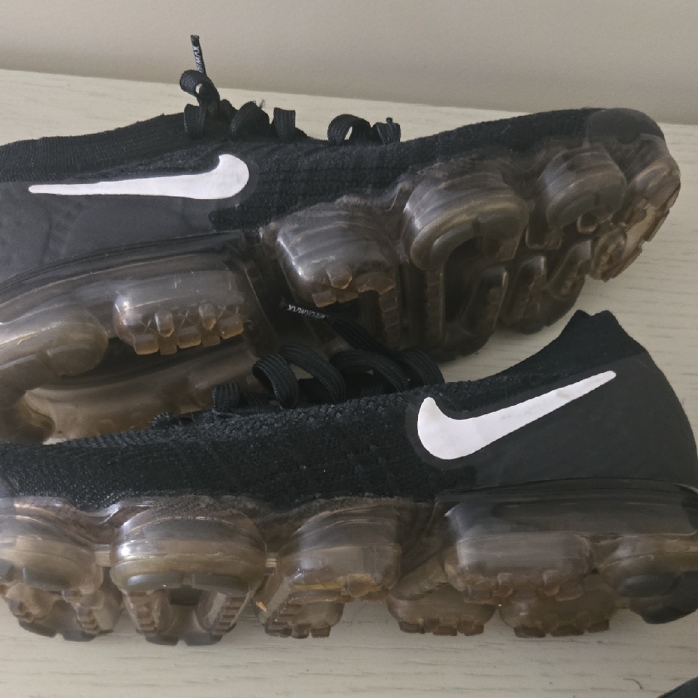 Nike Black and White Air VaporMax Shoes
